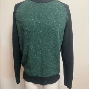 J. Crew Men's Forest and Charcoal Crewneck Sweater